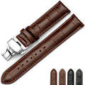 Alligator Watch Strap Accessories Handmade Stitching Quick Release 19mm 20mm 21mm 22mm Crocodile Pattern Leather Watch Band