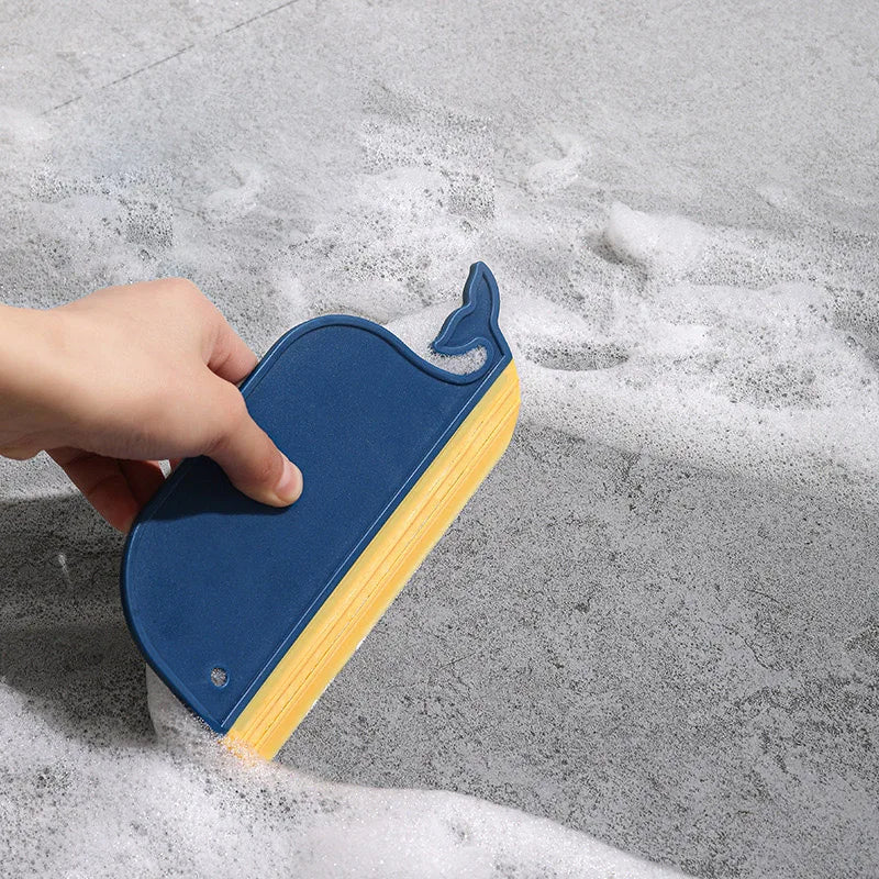 Shark Shape TPR Tabletop Wiper Spatula Cleaning Water Dry Table Glass Mirror Bathroom Magic Tool Cleaning Tools with Hook