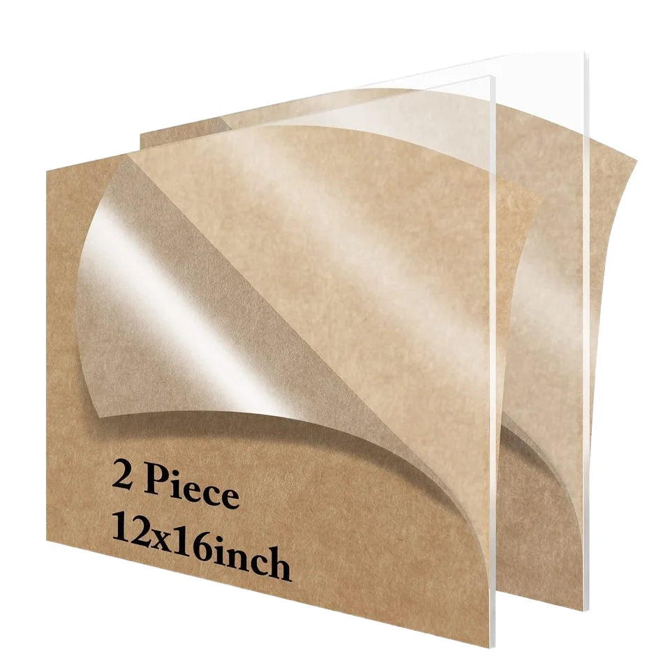 8\" X 12\" Modern Clear Acrylic Sheet 1/8\" Thick (3mm) for DIY Display Racks Sign Photo Frame Craft-Plexiglass Cast