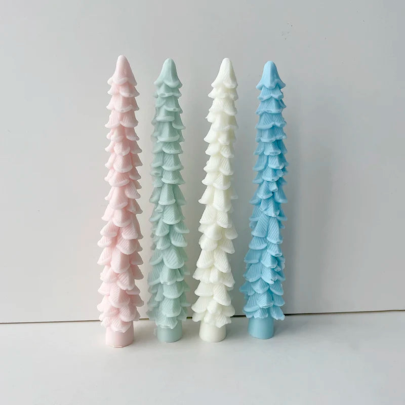 DIY Long Strip Christmas Tree Aromatherapy Candle Long Strip Candle Silicone Mold Handmade Soap Mold