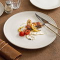 Light Luxury Eco-Friendly White Ceramic Dinner Plates Household Shallow Dish Flat Plate Steak Dishes for Wedding Tableware
