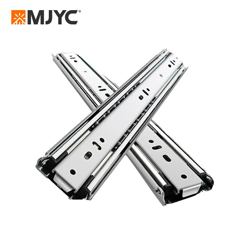 76mm Heavy Duty Drawer Slide 3 Section Locking for RV Industrial Island Cabinet