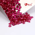 1000pcs/package 0.8-3.0mm Synthetic Corundum Gemstone 5# Ruby Color Round Cut Loose Red Corundum Stone