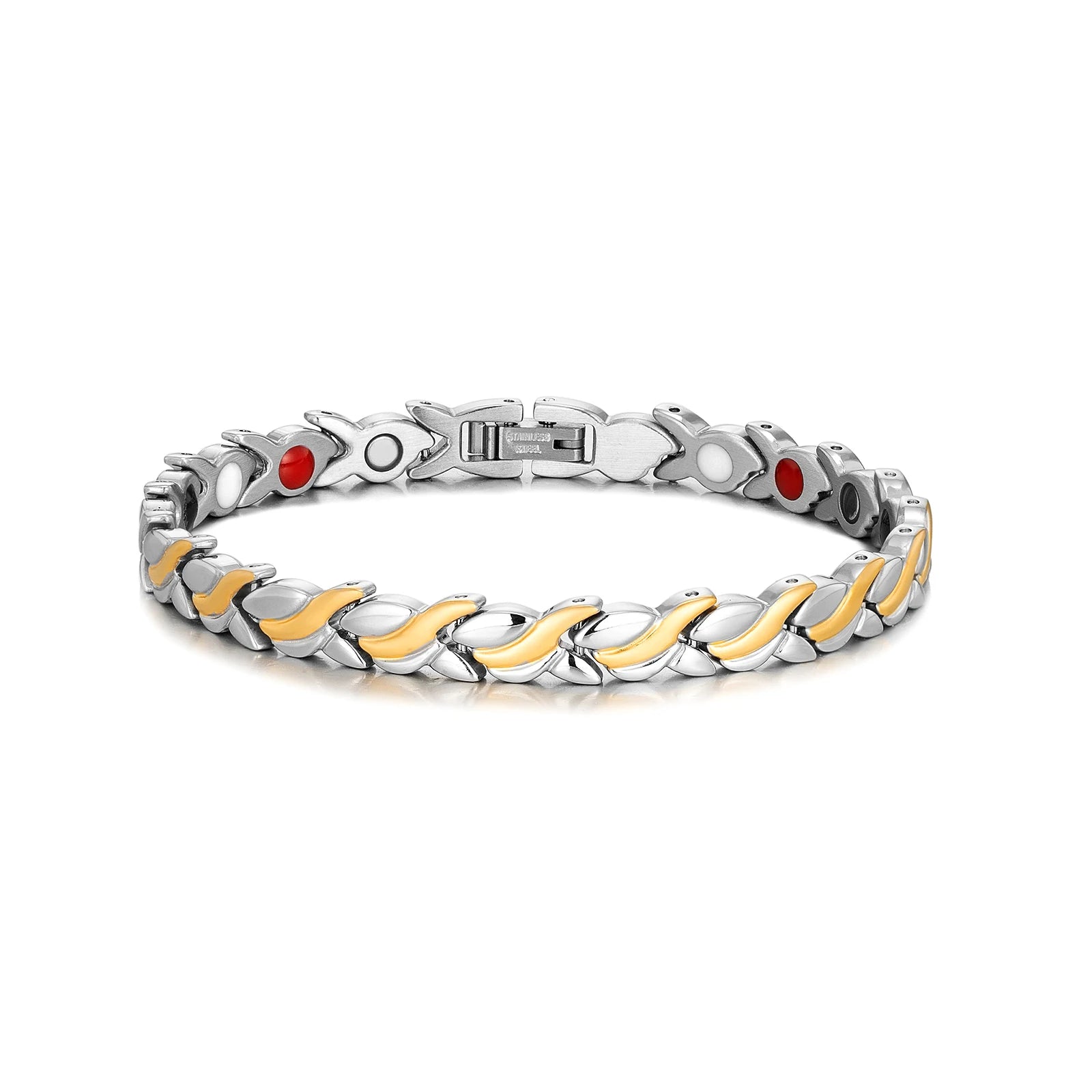 Charm Healthy Man Bracelet Jewelry Stainless Steel or Copper Energy Magnetic Therapy Man Bracelet