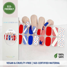 Kikilee 22 Tablets Real Gel Polish Adhesive Semi-Cured UV Gel Nail Wraps Strips 3D DIY Requires UV Lamp Stickers & Decals