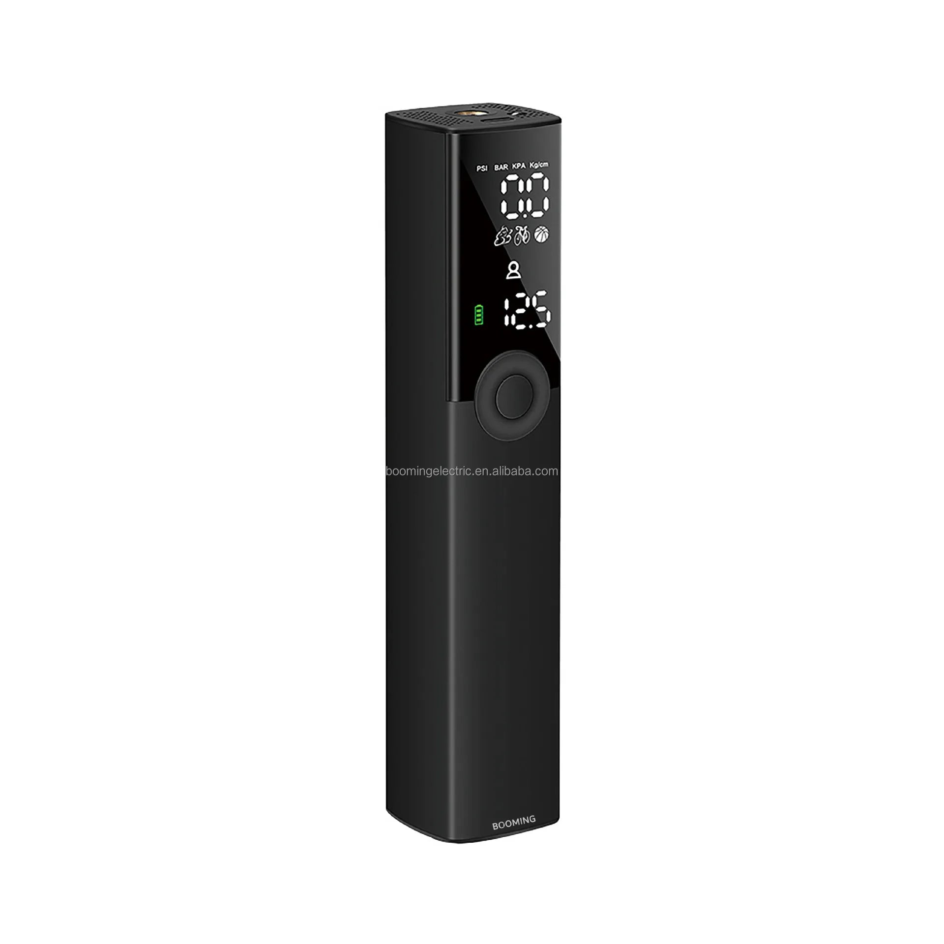 Mini Portable Aluminum Alloy High Pressure 2400mAh Electric Air Pump with Gauge for Bike and Car Tire Inflator