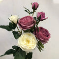 M622 Hot Sale New Design 2 Head Artificial Silk Flowers Real Touch Faux Silk Roses Artificial Flower China for Wedding
