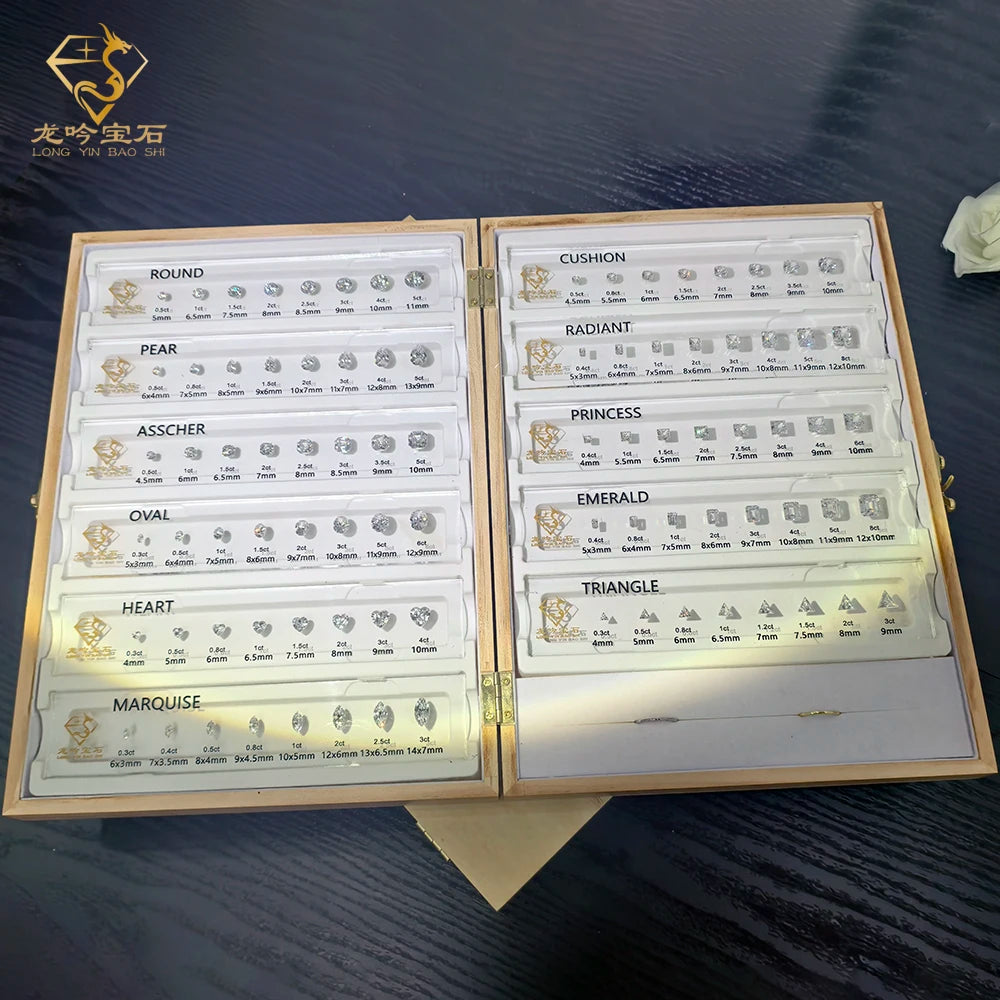 Diamond Size Chart 5A Cubic Zirconia Carat Comparison Chart 11 Fancy Shapes 0.5ct-5ct Diamond Carat Comparison Guide for Ring