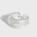 Chunky Wide Design Open Adjustable Jewelry S925 Sterling Silver Fashion Thick Rings for Women