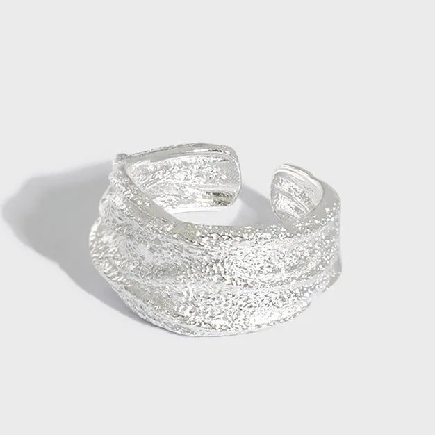 Chunky Wide Design Open Adjustable Jewelry S925 Sterling Silver Fashion Thick Rings for Women