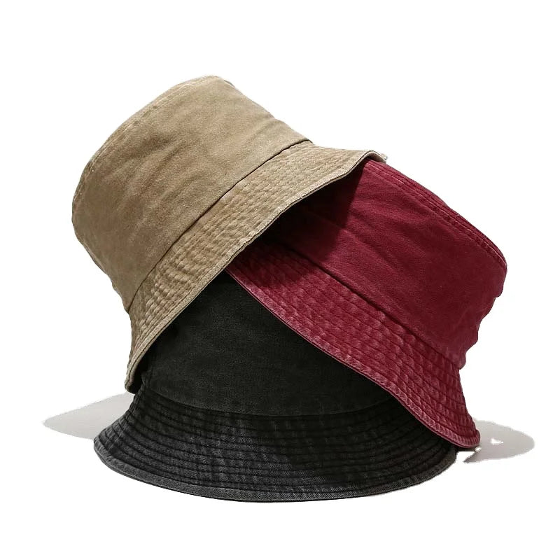 Hot Sale Unisex Outdoor Sun Protection Visor Bucket Hats Blank Distressed Denim Fishing Ski Casual for Traveling