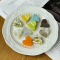 French Acetate Cute Heart-shaped Bangs Clip Small Grab Clip Mini Side Hair Clip  Hair Accessory Headpiece