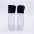 Custom Logo High-Grade 30ml Frosted Thicken Glass Foundation Bottle with Black Cap Lotion Pump for Facial Cream or Cosmetic Use