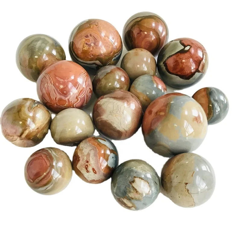 Hot Sale Natural Ocean Jasper Crystal Ball Polychrome Jasper Spheres for Healing