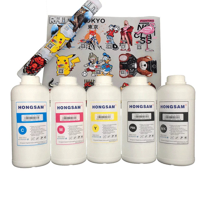 Hongsam 1000g 1L Hot Sale Water Based Pigment Inks White Dtf Ink for I3200 L1800 4720 DX5