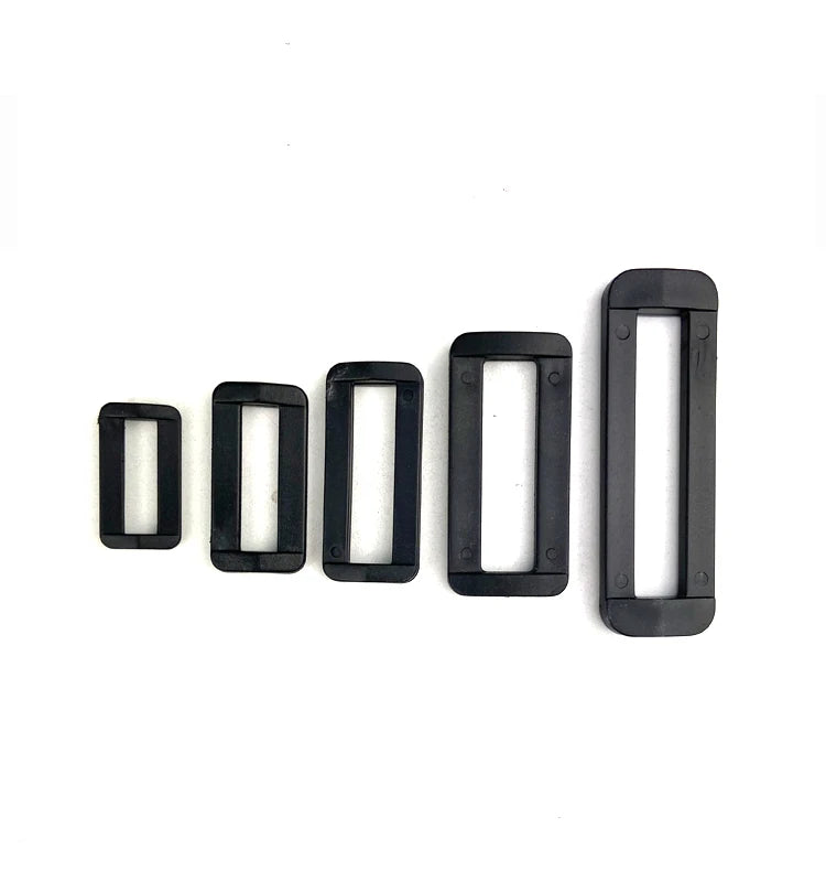 Hot Sale 38mm Black Plastic D Ring Buckle Strong Belt Loop Strap Slider for Bag Backpack Webbing Flat D-ring Design