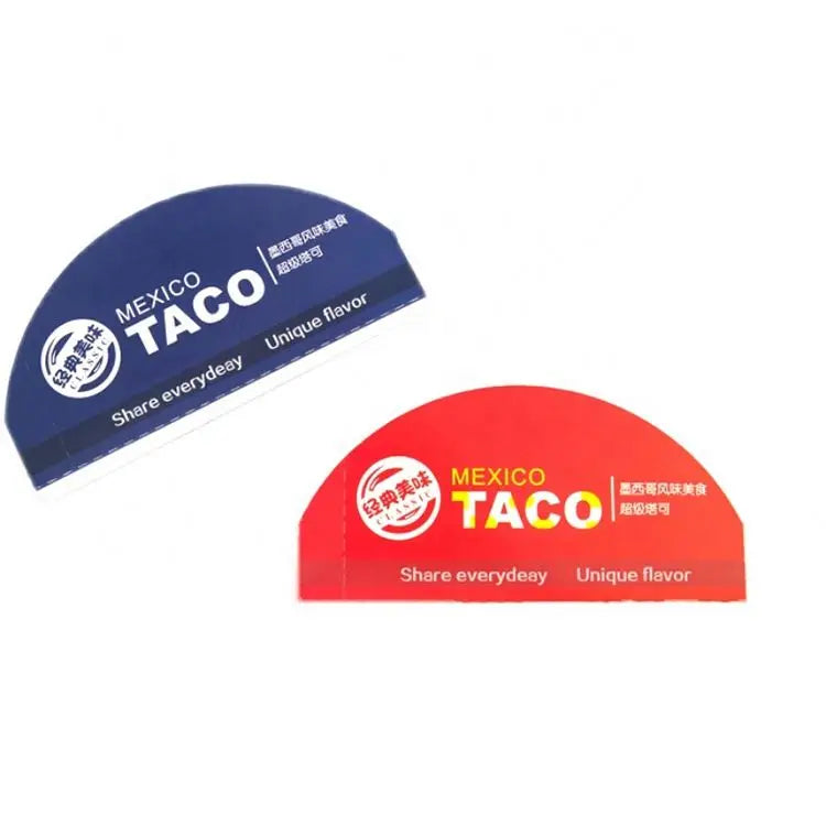 Custom Logo Restaurant Lunch Disposable Tacos Packaging Takeout Food Paper Boxes