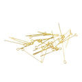 S1076 High Quality Gold Plated Stainless Steel Eye 9 Pins for DIY Jewelry Crafting Findings Accessories Supplies