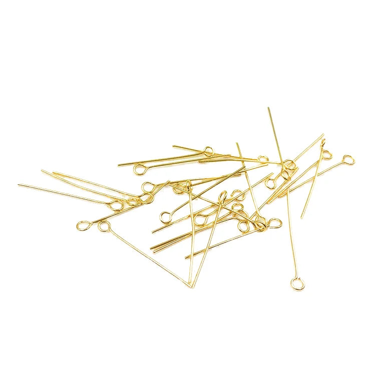 S1076 High Quality Gold Plated Stainless Steel Eye 9 Pins for DIY Jewelry Crafting Findings Accessories Supplies