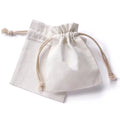 8x10cm Natural 100% Organic Cotton Drawstring Cotton Jewelry Bags With Customs Logo