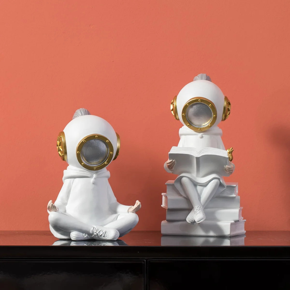 Wholesale Ocean Diver Table Resin Girl Ornaments Figurine Room Decoration for Kids Gifts