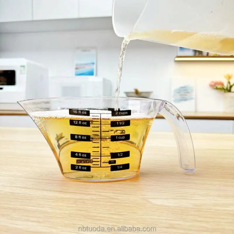 500ML/16 oz /2 Cup Plastic Kitchen Measuring Cups US and Metric Measurements Measuring Tools Measurement Cup for Cooking