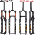 BUCKLOS MTB Bike Fork 27.5/29 Inch Travel 120mm Air Suspension Forks Disc Brake Rebound Adjustment Bicycle Fork MegaBDM