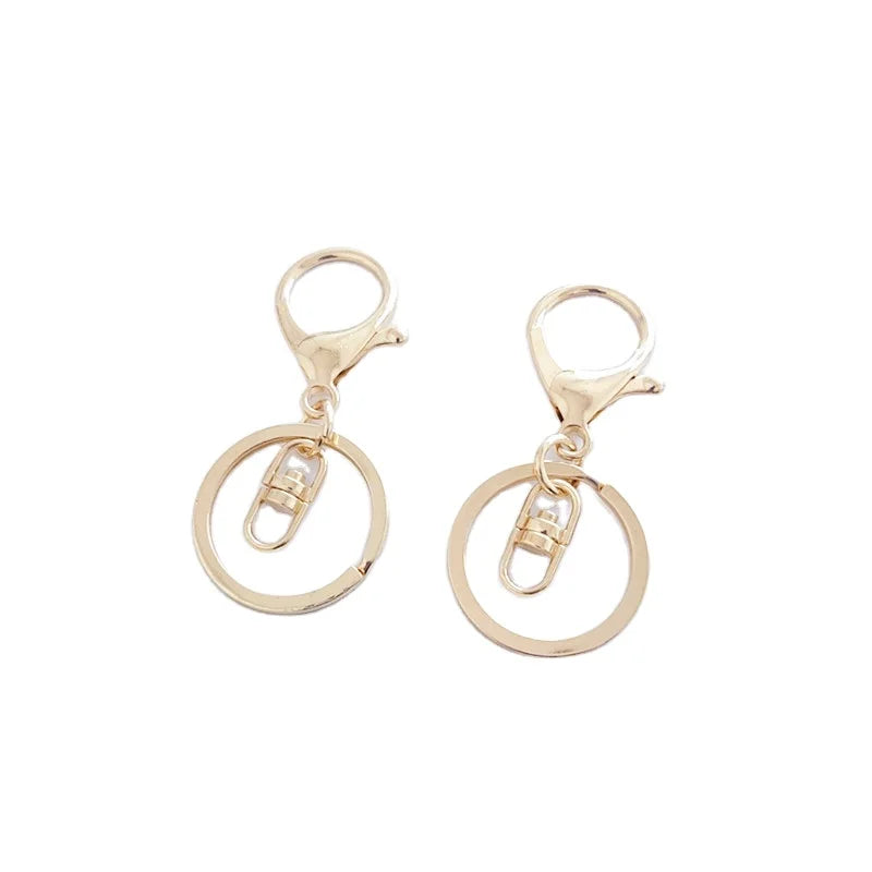 Wholesale Vintage Fashion DIY Zinc Alloy Bike Shape Keychains Gold Nickel Plating Lobster Split Key Ring Chain Hardware