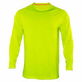 Mens Long Sleeve Fluorescent Color Performance Fishing Shirt Stock Blank 100% Polyester Plus Size Breathable UPF 50+ Quick Dry