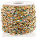 Hot Selling DIY Necklace Waist Chain Enamel Long Stainless Steel Oval Oil Drip for Clothing Bag Jewelry Components by Meter