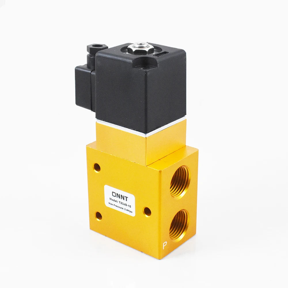2.4Mpa 1/4'' 1/2'' Inner Pilot Type 24bar AC220V DC24V T23JD 3/2 Way Blowing Machine Pneumatic Solenoid Valve High Pressure