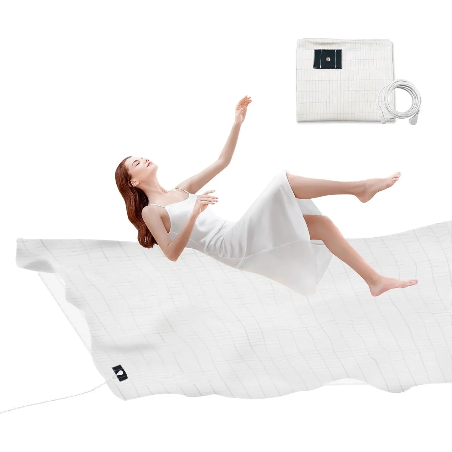 2026 New Sale 5% Silver Fiber +95% Cotton Queen Size Grounding Bed Sheet Earth Grounding Fitted Sheet