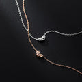 Small Heart Pendant Necklace Rose Gold Plated Chain 925 Sterling Silver Necklaces Fine Jewelry for Women Girlfriend