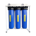 Whole House 3 Stages Big Blue 20*4.5 20 Inch Water Filtration System with Floor Stand