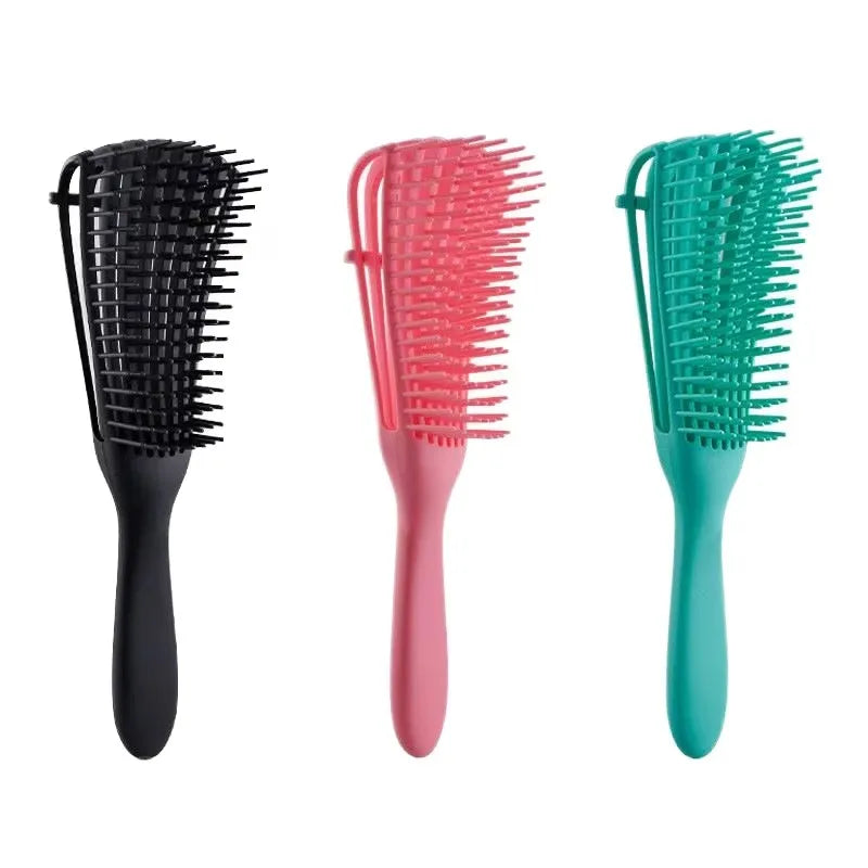 Wholesale Custom Logo Plastic Detangle Hair Wash Eight Rows Brushes Vent Massage Detangling Hair Brush