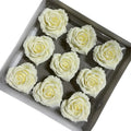Popular Beige Heart Shaped Valentine's Day Party Wedding Decoration Romantic Artificial Flower Head Soap Rose
