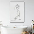 Wholesale Minimalist Golf Player Line Art Sport Print Room Decoration Athlete Playing Ball Tee Wall Art for Home Decoration