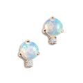 Gold Jewelry Fashion Delicate Opal CZ Stud Earring Silver 925