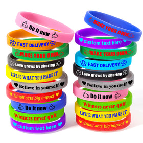 Promotional Events Silicone Wrist Band Custom Personalized Print Debossed Logo Bracelet Rubber Wristlet Silicone Sport Wristband