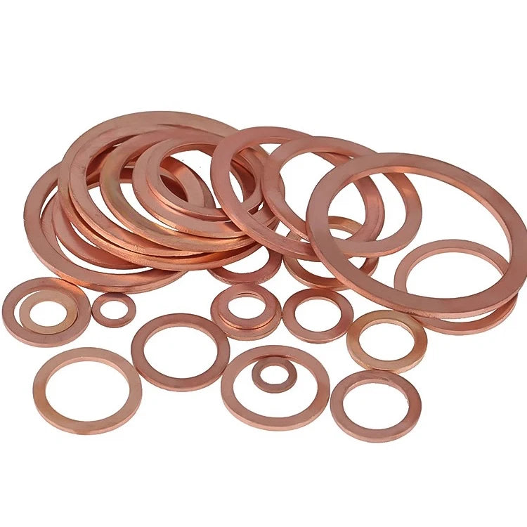 Colored Steel Flat Wing Washer Circular Zinc-Finished Brass Lock Sealing Washer Purple Copper Stamped Circular Flat Washer Plain