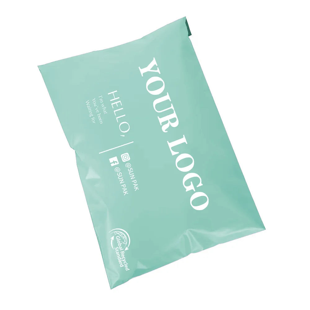 Brand Logo  Compostable Mailer Poly Shipping Bags Red Gold Luxury Design Courier-Bag/Courier Bag With Adhesive Durable Stylish