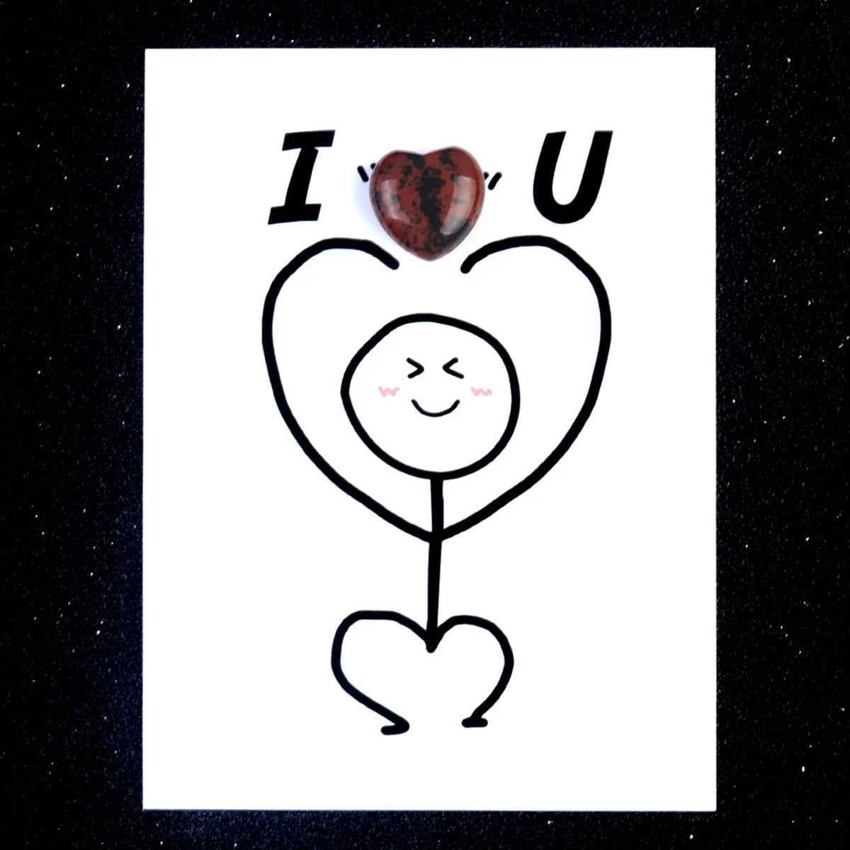 New Design Goldswan Stone Gemstone Jewelry Making Material Heart Shape Card Packing Gemstone