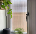 3D Reeded Glass Looking Frosted Privacy protection  Static Cling Window Films for Shower Room Office House