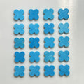 HQ Gems 13x13x2mm Four Leaf Clover Stones Hight Quality Blue Natural Turquoise Stone