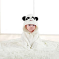 OEM Custom Kids Poncho with Cartoon Animal Design Soft Fleece Bath Towel Quick-Dry Knitted Hood for Baby's Bathroom
