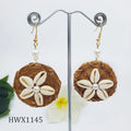 New Arrival Summer Rattan Earrings Shell Beads Handmade Earrings