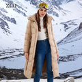 Wholesale Winter Long Coat Out Hooded Women's Fashion Solid Colour Waterproof Jacket