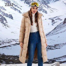 Wholesale Winter Long Coat Out Hooded Women's Fashion Solid Colour Waterproof Jacket