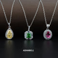 Fashionable and Popular S925 Sterling Silver Gold-plated Ice Cut Necklace  CZ Diamond Solid Pendant Necklace