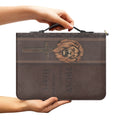 Luxury Large Size Floral PU Leather Bible Carrying Case Pockets Custom Print/Logo Wholesale Durable Cover Women Cotton Travel
